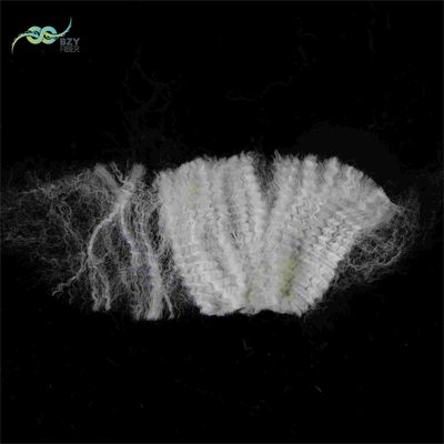 কাস্টমাইজড ক্রাম্প পুনর্ব্যবহৃত সিন্থেটিক স্ট্যাপল ফাইবার অফ হোয়াইট ফিলিং জন্য