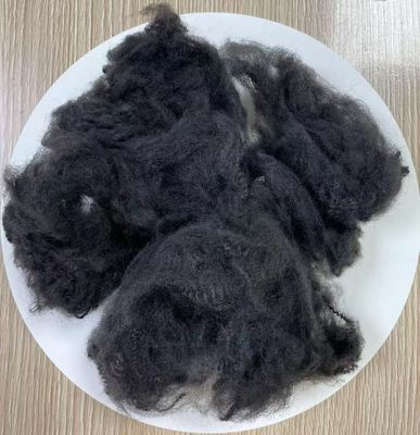 ভালো দাম পুনর্ব্যবহৃত পলিস্টার স্ট্যাপল ফাইবার 6D 65mm ডার্ক গ্রে অনলাইন