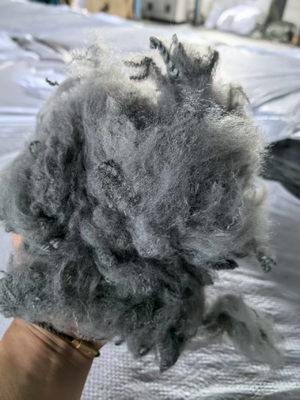 ভালো দাম Recycled Polyester Staple Fiber 2.5D 51mm Grey OEKO-TEX Certified অনলাইন