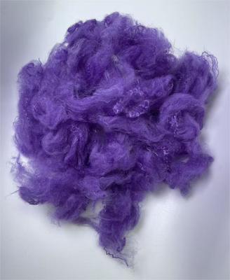 ভালো দাম Recycled Polyester Staple Fiber 2.5D 51mm Deep Purple with 0.2% Oil Content and 0.7-15dtex Fiber Fineness অনলাইন